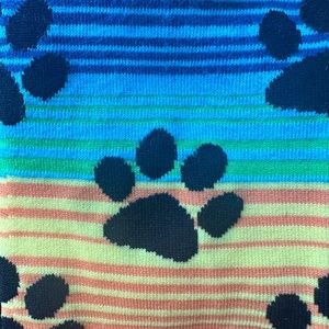 MEN Socks - K.Bell - Rainbow Colors with Paw Prints